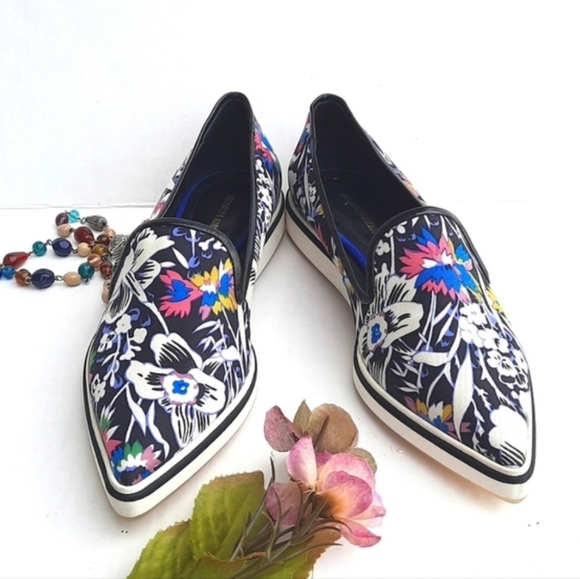 Shoes - NICHOLAS KIRKWOOD Silk Slip-On Flats